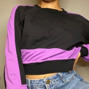 Cropped Colorblock Sweater